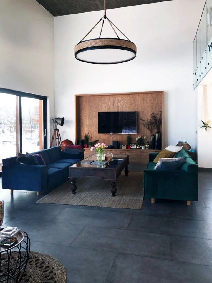 Lampa loft ze stali i sznura